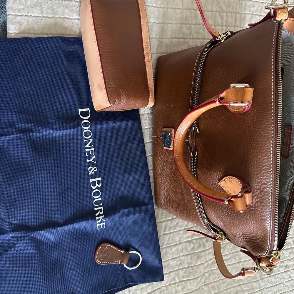 Dooney & Bourke Tan Leather Duffel Bag